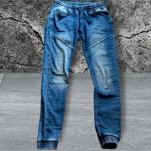 Men's Relaxed Fit Blue faded Joggers size 33 •Pre-owned